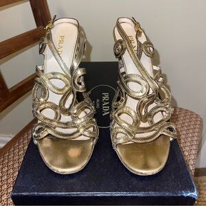 Prada Women's Gold Sandals
